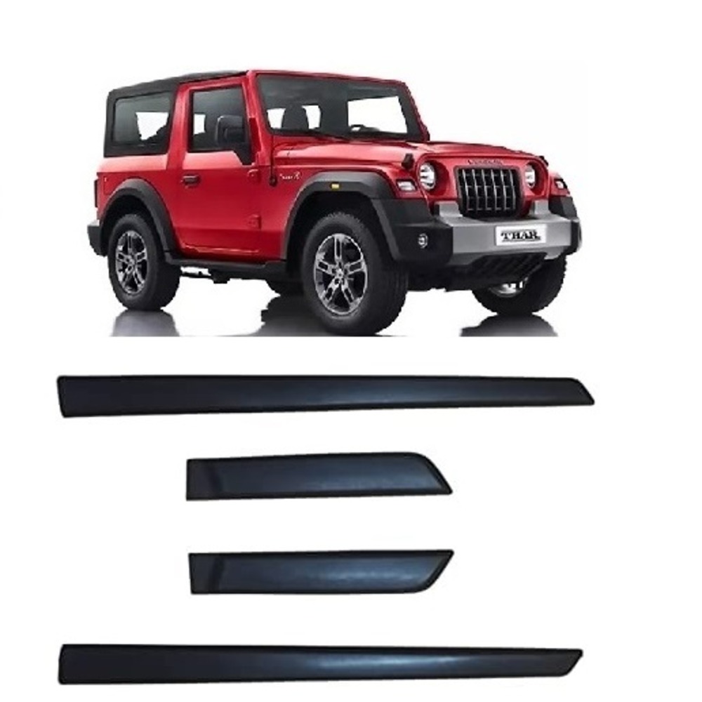 Side Door Beading Door Protector Accessories for Thar Black